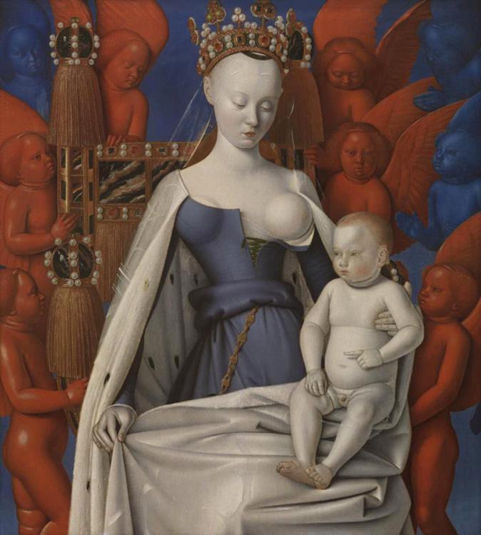 Jean Fouquet Madonna and Chile (mk08) oil painting picture